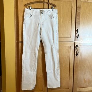 Cabi jeans, white distressed size 4, straight leg
